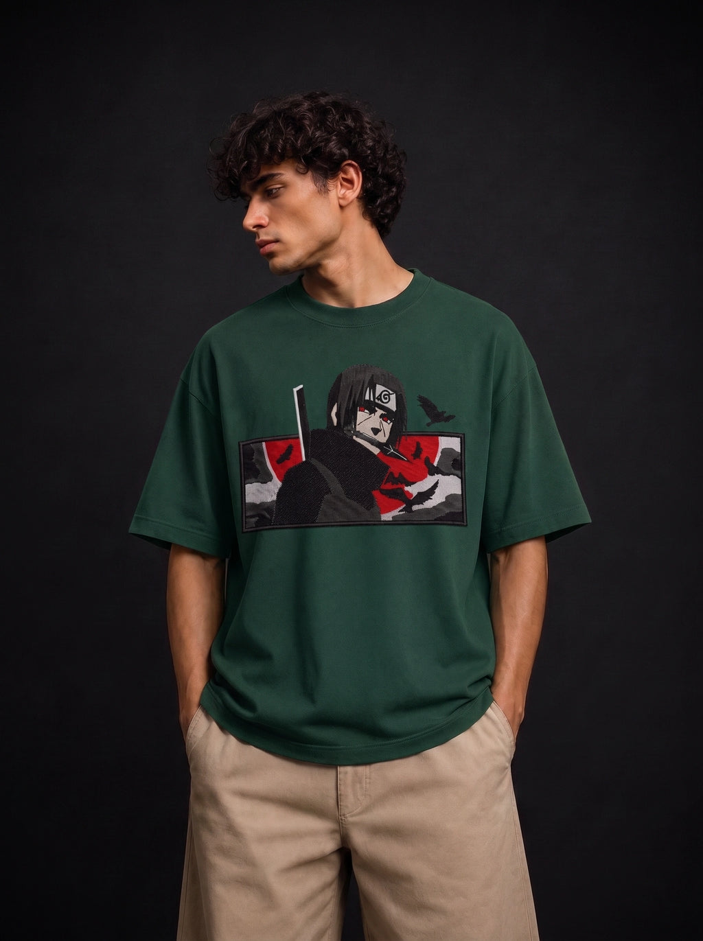Itachi Crimson Shadow – Oversized Tee