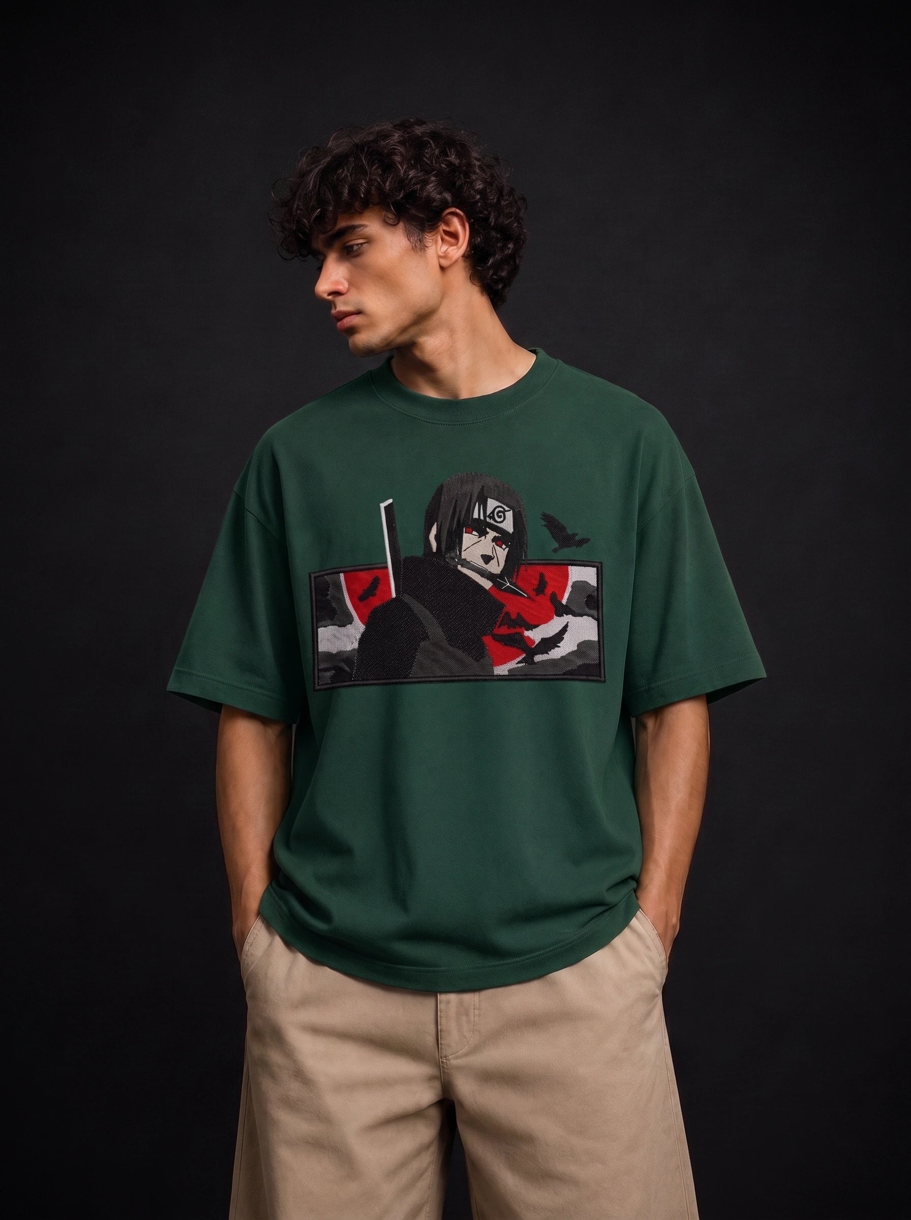 Itachi Crimson Shadow – Oversized Tee