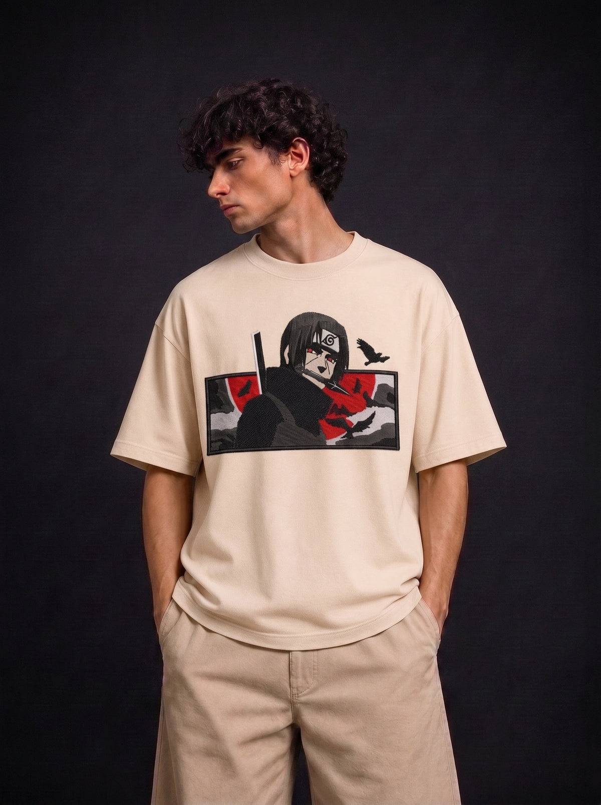 Itachi Crimson Shadow – Oversized Tee