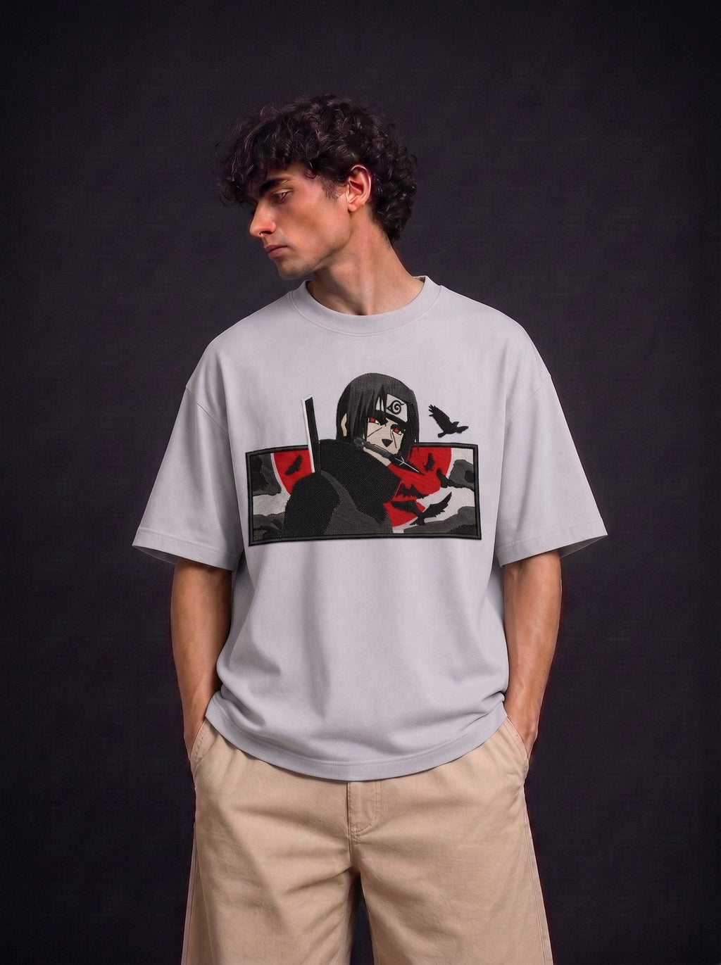 Itachi Crimson Shadow – Oversized Tee